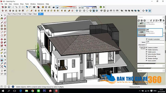 Phần mềm thiết kế nhà 3D với Sketchup